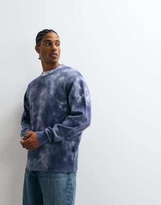Gramicci maglione lavorato a maglia tie-dye blu
