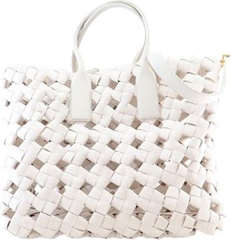 Bottega Veneta Pre-owned Bottega Veneta Canvas Window Woven Satchel Ladies B08576142E