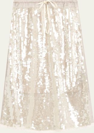 3.1 Phillip Lim Sequined Drawstring Skirt