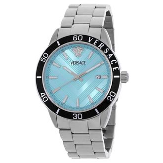 Versace Greca Urban Quartz Turquoise Dial Mens Watch VEYCA0324
