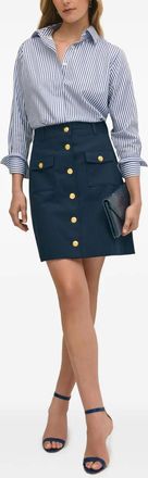 Brooks Brothers Minigonna con bottoni - Blu