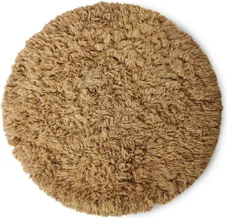 HKliving Fluffy Teppich, &Oslash; 200 cm, caramel