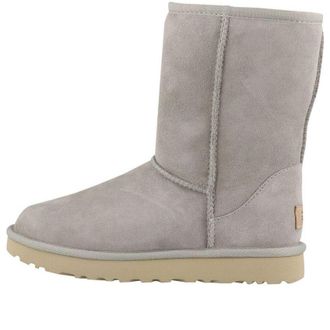 UGG (WMNS) UGG Classic Short II Fleece Lined Gray White 1016223-GOA
