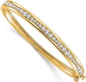 Diamond2Deal 14K Gold 1.8 Ct Lab Grown Diamond Bangle Bracelet