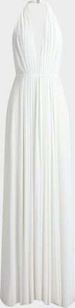 Ralph Lauren Collection Lesley Pleated Jersey Evening Dress