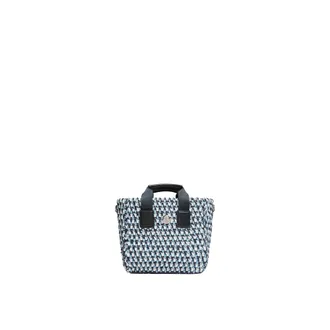 Moncler Moncler Micro Caradoc Raffia Tote Bag, Women, Blue, Size: One Size