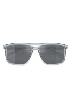 Prada 58mm Rectangular Sunglasses in Silver at Nordstrom