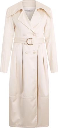 Philosophy di Lorenzo Serafini Trenchcoat - Dames - Trenchcoats - Wit - XS - Polyester - Jassen