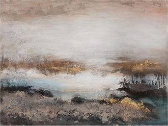 Schubiger M&ouml;bel Bild Abstrakte Farbkomposition mit Braun,schwarz, Gold