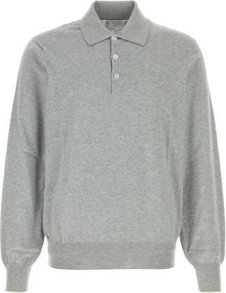 Brunello Cucinelli Grey Cotton Polo