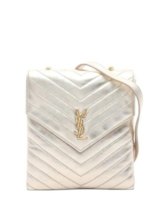 Saint Laurent quilted shoulder bag - women - Leather - One Size - Gold