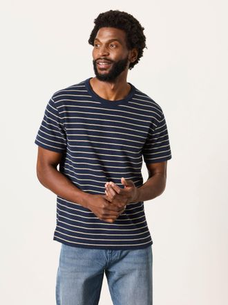Fat Face FatFace Short Sleeve Stripe T-Shirt in Navy