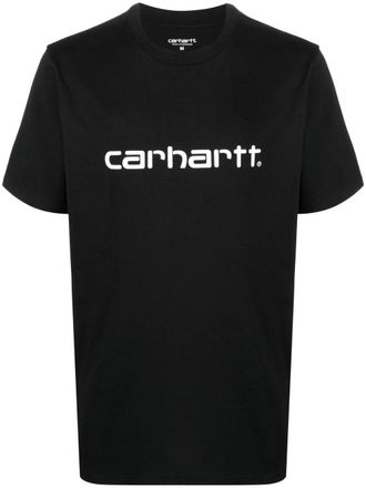 Carhartt Work in Progress logo-print crew-neck T-shirt - men - Cotton - L - Black