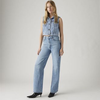 Levi's Ribcage Wide Leg Jeans - Womens - 23X32 - Light Wash / Far And Wide