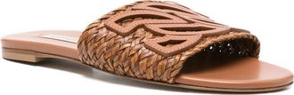 Casadei Womens Leather Flat Sandals