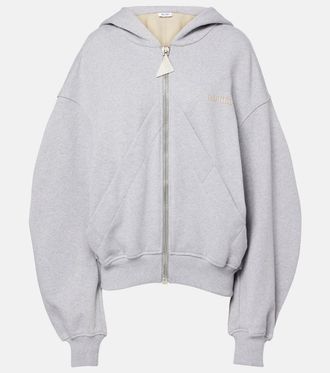 The Attico Logo cotton fleece hoodie
