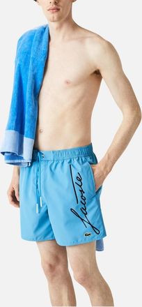 Lacoste Mens Lacoste Mens Shorts MH2699 Swimwear Summer Quick Dry Beach Shorts Sportswear - Blue - Size: 32/30/31