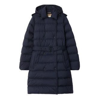 Burberry (WMNS) Burberry 25 Mid-length Nylon Hooded Puffer Coat Navy Blue 81103141