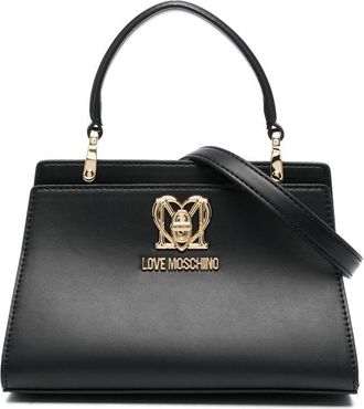 Love Moschino logo-plaque crossbody bag - women - Polyurethane/Polyester - OS - Black