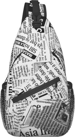 AOOEDM Mens & Womens Shoulder Chest Sling Bags Compatible with Ancient Newspaper Backpacks for Travel Outdoors Running, Fashion Casual Crossbody Bags