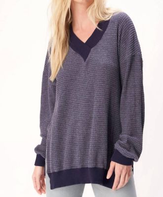 Bloomingdale's Be Rght Back Cozy Thermal Sweater In Galaxy Blue