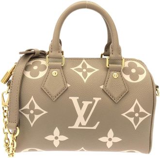 Louis Vuitton Cream Tourterelle Leather Boston Bag (Pre-Owned)