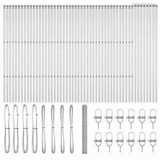 Berkfield Home Hexagon Fence 1.5x100 m Galvanised Steel in Silver