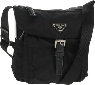 Prada Pre-owned Nylon Cross Body Tas - Dames - Vintage Schoudertas - Zwart - ONE Size - Nylon - Vintage