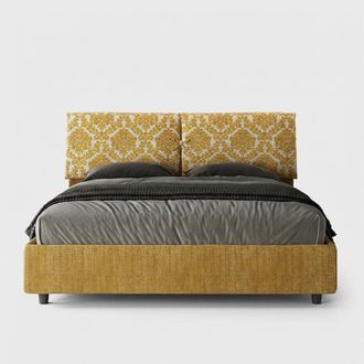 Itamoby Contenedor Cama Matrimonio 160x190 Tela Mados Giada Agata - Amarillo
