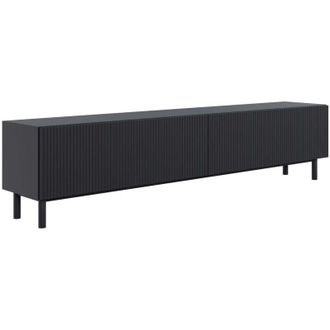 Selsey Selsey Veldio New - Mobile TV con frontale a doghe, Nero, 175 cm