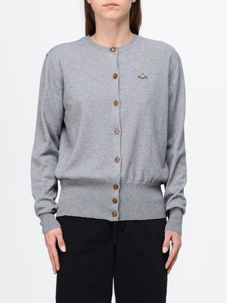 Vivienne Westwood Cardigan slim fit in cotone e cashmere con logo Orb