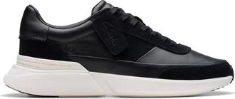 Clarks Zwarte Vrijetijdssneakers voor Mannen - Heren - Sneakers - Zwart - 44 EU - Leer - Schoenen