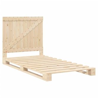 Berkfield Home Beautiful Bed Frame without Mattress with Headboard 100x200 cm So in Light Tan