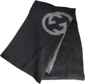 Gucci Pre-owned Stole - Dames - Vintage Accessoires - Zwart - ONE Size - Wol - Vintage