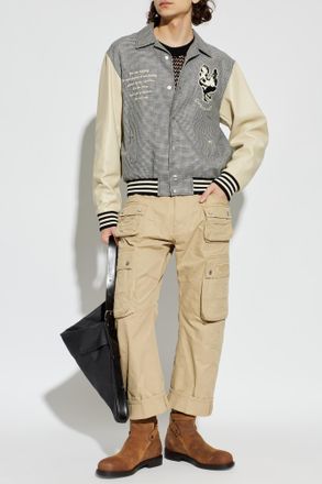 Dsquared2 Houndstooth Pattern Jacket, Mens, Black