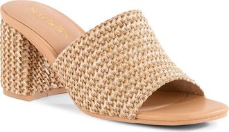 Seychelles Adapt Block Heel Sandal in Natural Mix Raffia at Nordstrom, Size 8.5