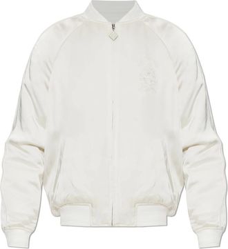 Casablanca Satin Bomberjack - Dames - Bomber jackets - Beige - M - Satijn - Jassen