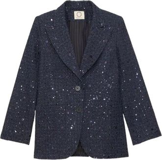 Ines De La Fressange Thad&eacute;e Jas - Dames - Blazers - Blauw - S - Katoen - Jassen