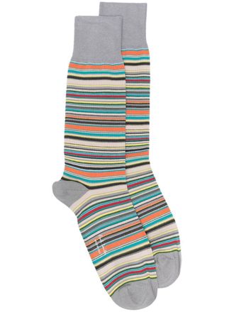 Paul Smith Gestreepte sokken - Grijs