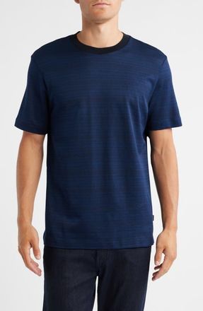 BOSS Taut Jersey Cotton T-Shirt in Dark Blue at Nordstrom, Size Xx-Large