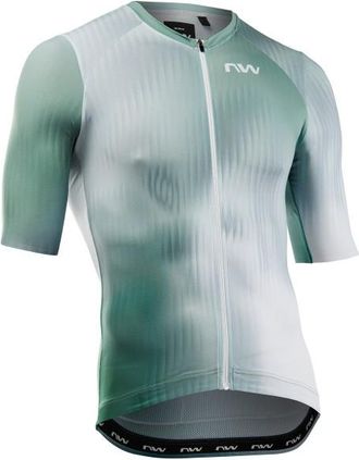 Northwave Blade Jersey Short Sleeve Velotrikot f&uuml;r Herren | grau/t&uuml;rkis