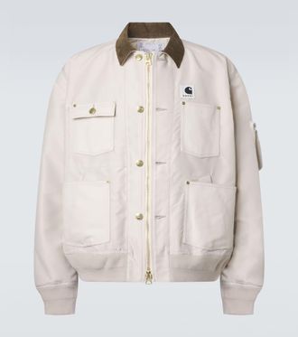 sacai x Carhartt corduroy-trimmed blouson jacket