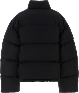 Balenciaga Womens Quilted Cotton-Blend Down Jacket Black Polyamide Feathers