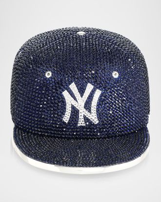 Judith Leiber NY Yankees Cap Crystal Clutch Bag