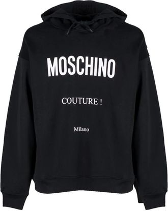 Moschino Klassieke Label Hoodie in Zwart - Heren - Hoodies - Zwart - M - Katoen - Hoodies & sweatvesten