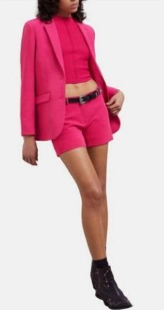 The Kooples Cr&ecirc;pe Suit Shorts In Pink