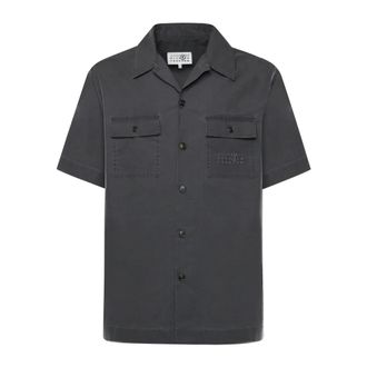 Maison Margiela Short Sleeve Shirts, male, Gray, Size: L Short Sleeve Shirts