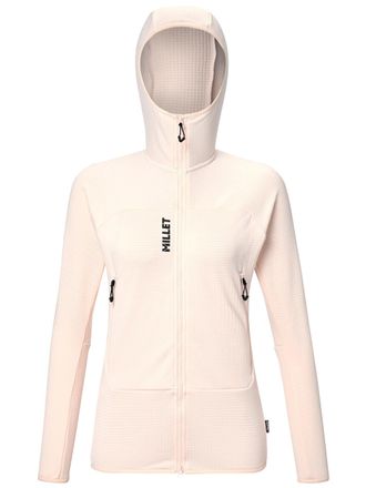 Millet Fusion Grid Textured Grid Pattern Hoodie