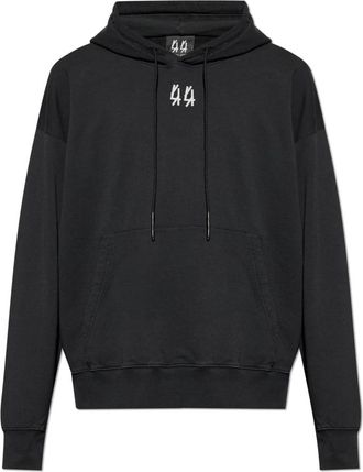 44 Label Group Sweatshirts & Hoodies - Heren - Hoodies - Zwart - M - Leer - Hoodies & sweatvesten