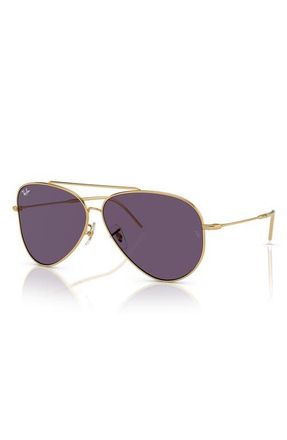 Ray-Ban Reverse 62mm Oversize Aviator Sunglasses in Violet at Nordstrom